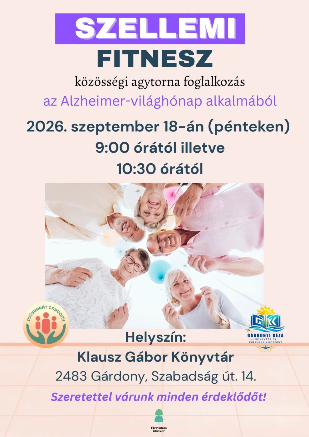 Szellemi fitnesz – Közösségi agytorna az Alzheimer-világhónap alkalmából