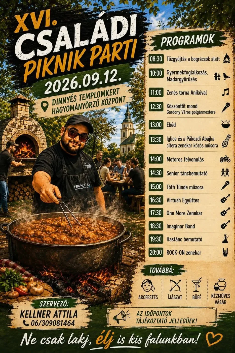 Közös bográcsozás és piknik: Bárki főzhet, ha kóstolót is biztosít másoknak